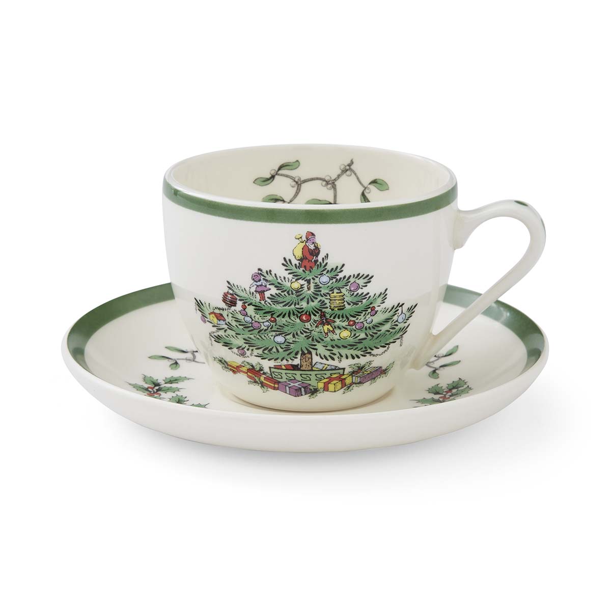 Christmas Tree Teacup & Saucer image number null